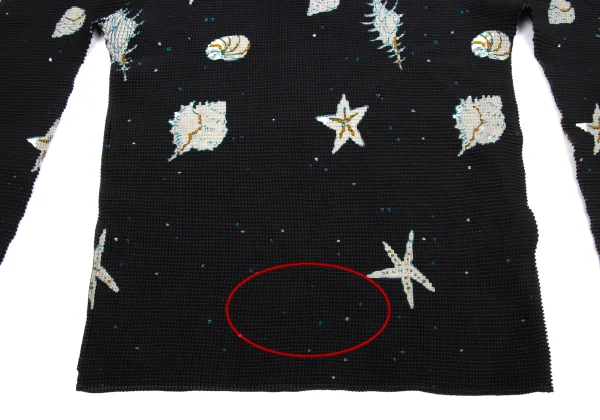 ISSEY MIYAKE me Marine Print Stretch Pleated Turtleneck T Shirt K-169756_007