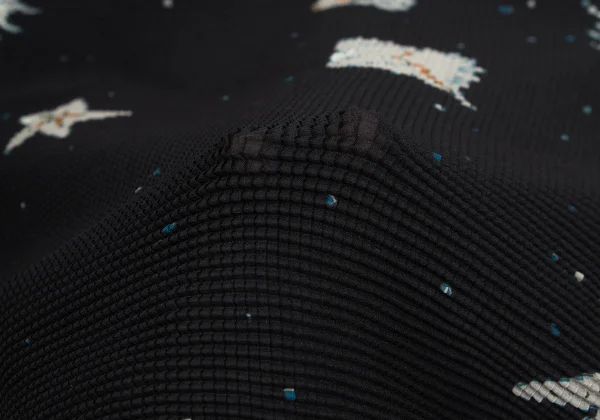 ISSEY MIYAKE me Marine Print Stretch Pleated Turtleneck T Shirt K-169756_012