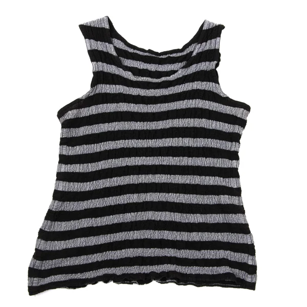 ISSEY MIYAKE me Striped Cauliflower Tank Top K-169758_002