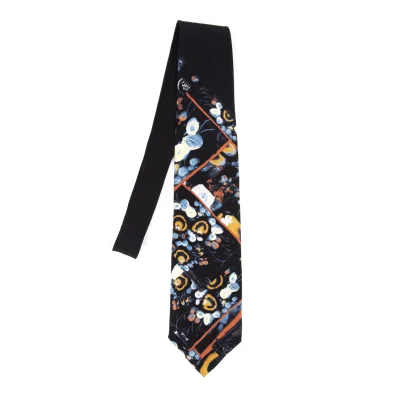 Jean Paul GAULTIER HOMME Graphic Print Silk Tie