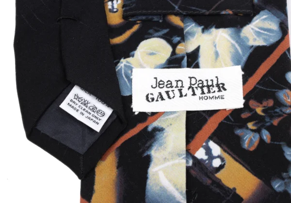 Jean Paul GAULTIER HOMME Graphic Print Silk Tie K-169761_010