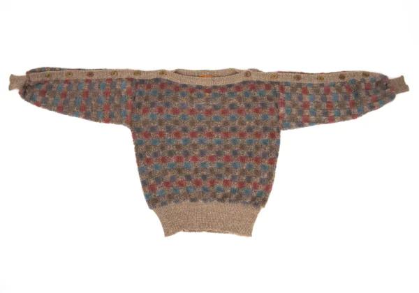 MISSONI Mohair Blended Checker Knit Sweater K-169767_002