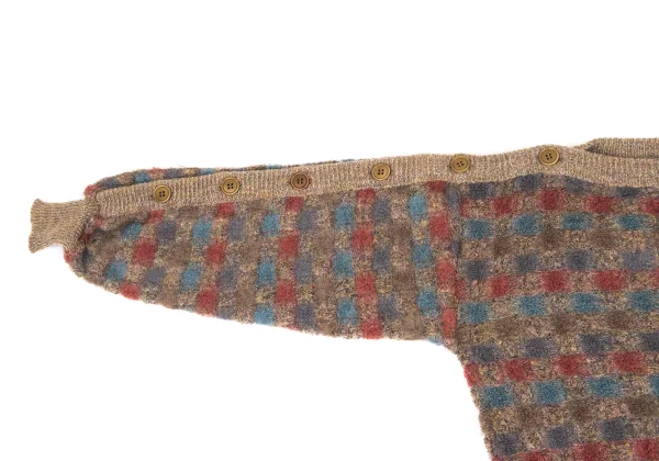 MISSONI Mohair Blended Checker Knit Sweater K-169767_005