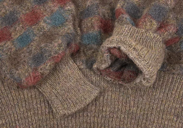 MISSONI Mohair Blended Checker Knit Sweater K-169767_008