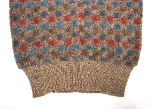 MISSONI Mohair Blended Checker Knit Sweater K-169767_009