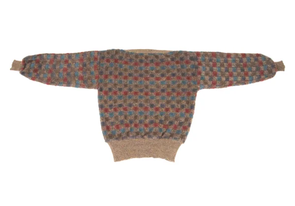 MISSONI Mohair Blended Checker Knit Sweater K-169767_011