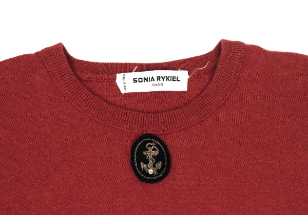 SONIA RYKIEL Anchor Patch Sailor Collar Short knit Top K-169768_004