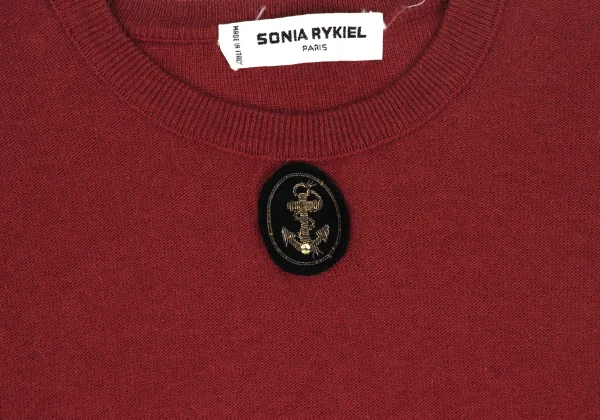 SONIA RYKIEL Anchor Patch Sailor Collar Short knit Top K-169768_005