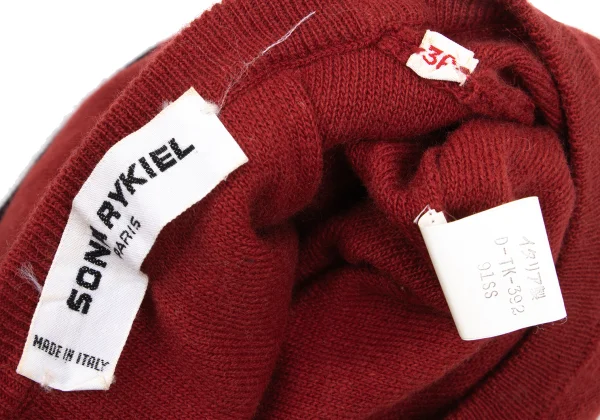 SONIA RYKIEL Anchor Patch Sailor Collar Short knit Top K-169768_014