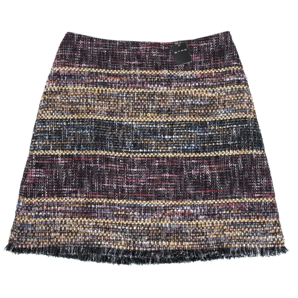 ETRO Multicolor Tweed Mini Skirt K-169772_002