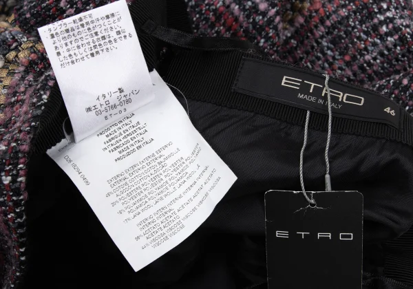 ETRO Multicolor Tweed Mini Skirt K-169772_013