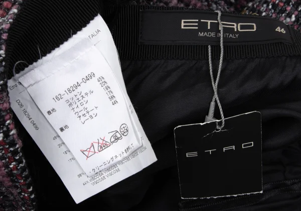 ETRO Multicolor Tweed Mini Skirt K-169772_014