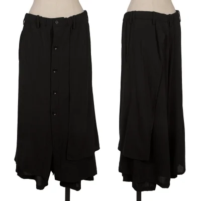 Yohji Yamamoto NOIR Wool Front Button Skirt Pants