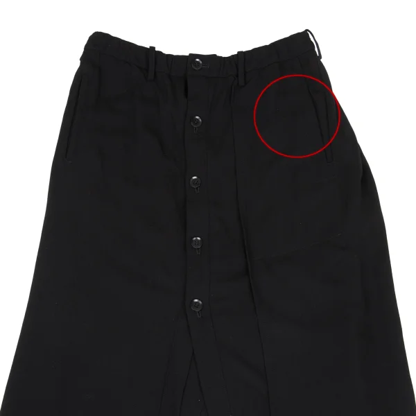 Yohji Yamamoto NOIR Wool Front Button Skirt Pants K-169773_003