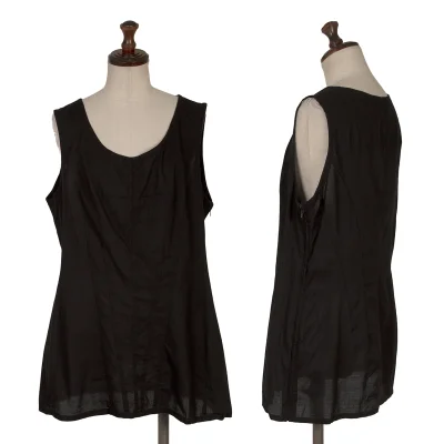 Yohji Yamamoto FEMME Cotton Dart Switching Sleeveless Top