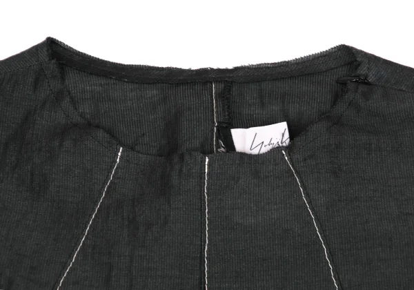 Yohji Yamamoto FEMME Cotton Poly Stitch Sleeveless Top K-169775_004