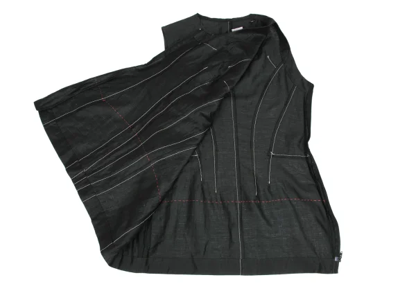 Yohji Yamamoto FEMME Cotton Poly Stitch Sleeveless Top K-169775_010