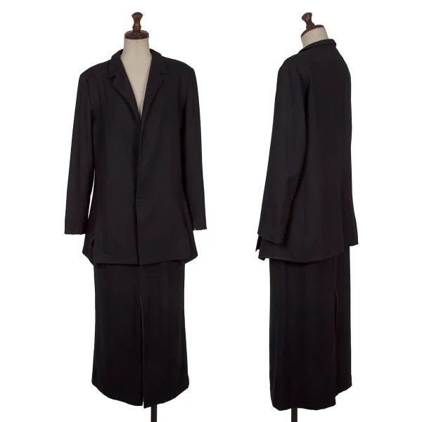 Yohji Yamamoto FEMME Wool Piping Slit Design Jacket K-169777_015