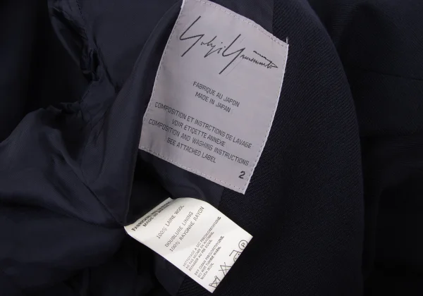 Yohji Yamamoto FEMME Wool Piping Slit Design Jacket K-169777_016