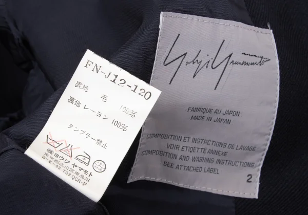 Yohji Yamamoto FEMME Wool Piping Slit Design Jacket K-169777_017