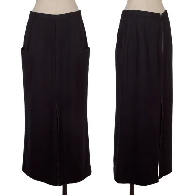 Yohji Yamamoto FEMME Wool Piping Slit Design Skirt