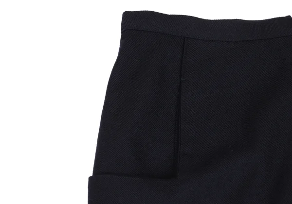 Yohji Yamamoto FEMME Wool Piping Slit Design Skirt K-169778_005