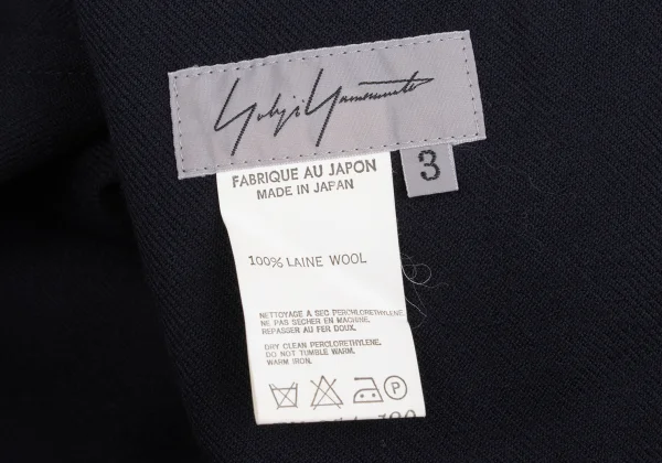 Yohji Yamamoto FEMME Wool Piping Slit Design Skirt K-169778_013