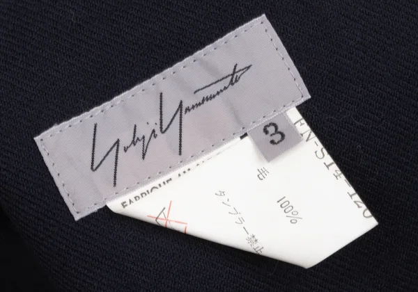 Yohji Yamamoto FEMME Wool Piping Slit Design Skirt K-169778_014