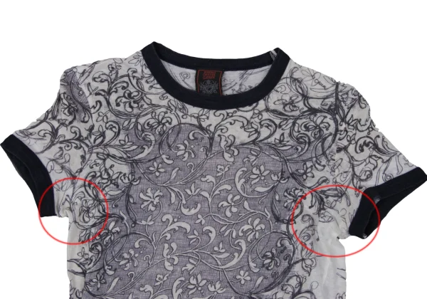 Jean Paul GAULTIER CLASSIQUE Arabesque Print Trim T-shirt K-169780_002
