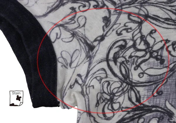 Jean Paul GAULTIER CLASSIQUE Arabesque Print Trim T-shirt K-169780_003