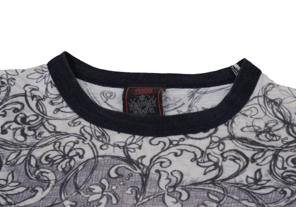 Jean Paul GAULTIER CLASSIQUE Arabesque Print Trim T-shirt K-169780_005
