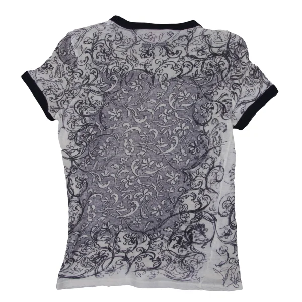 Jean Paul GAULTIER CLASSIQUE Arabesque Print Trim T-shirt K-169780_015