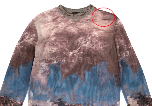 Jean Paul GAULTIER CLASSIQUE Printed Logo Trim Mesh T Shirt K-169781_002