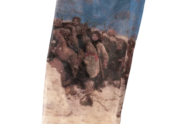 Jean Paul GAULTIER CLASSIQUE Printed Logo Trim Mesh T Shirt K-169781_008