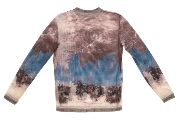 Jean Paul GAULTIER CLASSIQUE Printed Logo Trim Mesh T Shirt K-169781_014