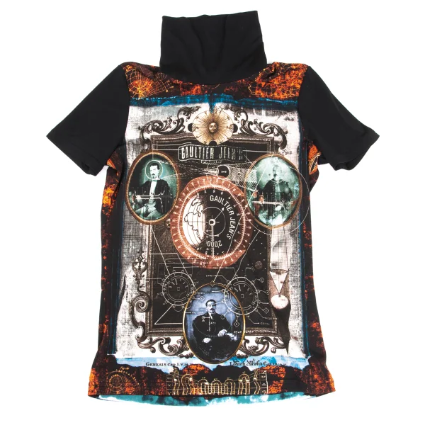 GAULTIER JEAN'S Printed Turtle Neck T Shirt Black,Multi-Color 48 K-169782_001