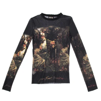 JPG by GAULTIER Graphic Printed Mesh T Shirt