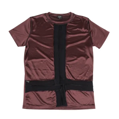 Jean Paul GAULTIER  HOMME Mesh Switching Shiny T Shirt
