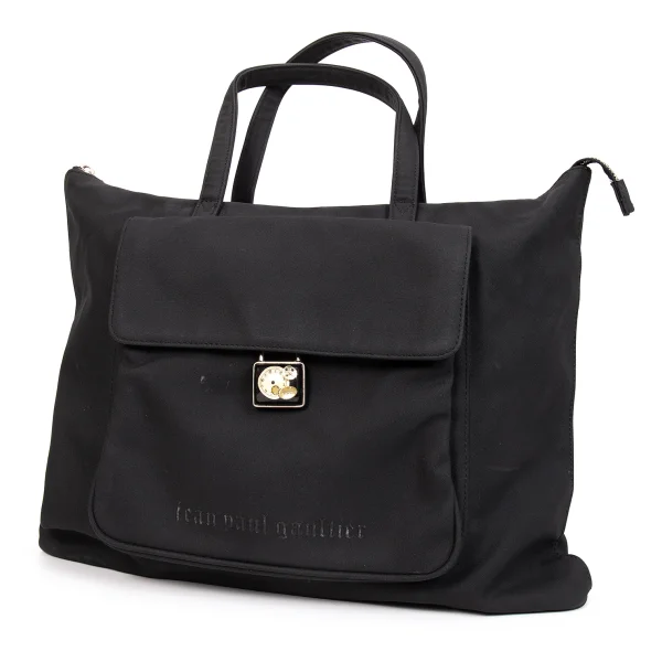Jean Paul GAULTIER Watch Design Pocket Tote Bag Black  K-169786_001