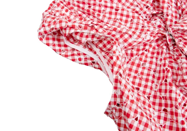 JUNYA WATANABE COMME des GARCONS Checked Floral Embroidery Blouse K-169792_005