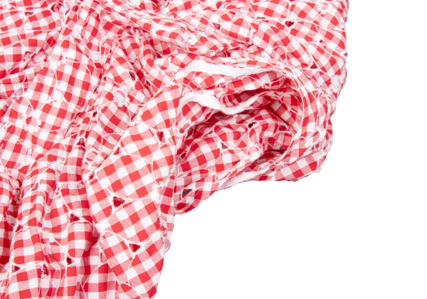 JUNYA WATANABE COMME des GARCONS Checked Floral Embroidery Blouse K-169792_006