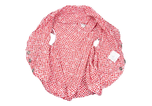 JUNYA WATANABE COMME des GARCONS Checked Floral Embroidery Blouse K-169792_009