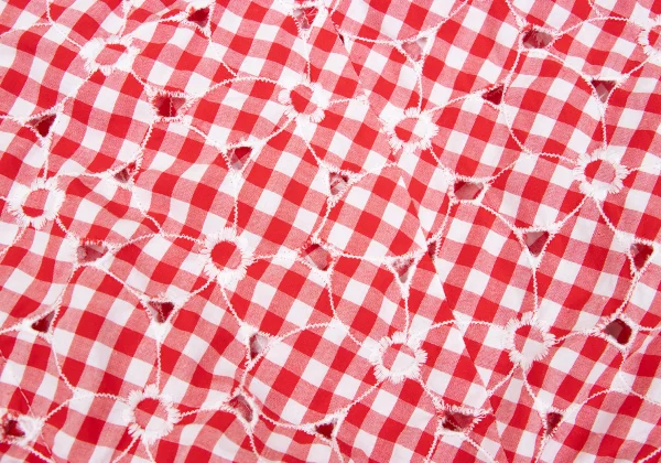 JUNYA WATANABE COMME des GARCONS Checked Floral Embroidery Blouse K-169792_012