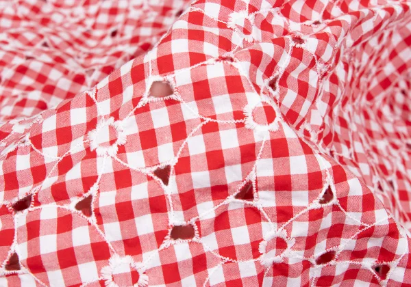 JUNYA WATANABE COMME des GARCONS Checked Floral Embroidery Blouse K-169792_013