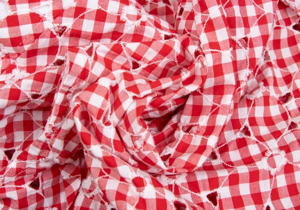 JUNYA WATANABE COMME des GARCONS Checked Floral Embroidery Blouse K-169792_014