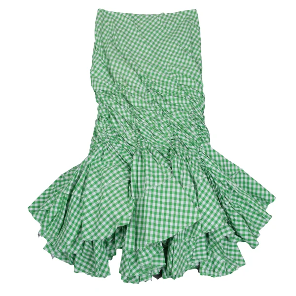JUNYA WATANABE COMME des GARCONS Gathered Design Checked Skirt K-169793_002