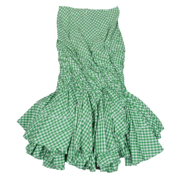JUNYA WATANABE COMME des GARCONS Gathered Design Checked Skirt K-169793_010
