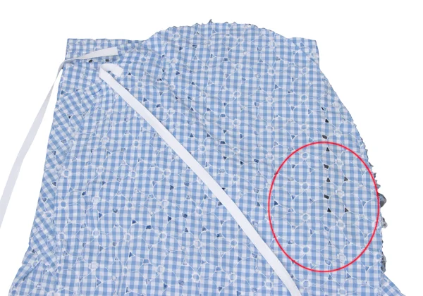 JUNYA WATANABE COMME des GARCONS Floral Embroidery Checked Wrap Skirt K-169794_003