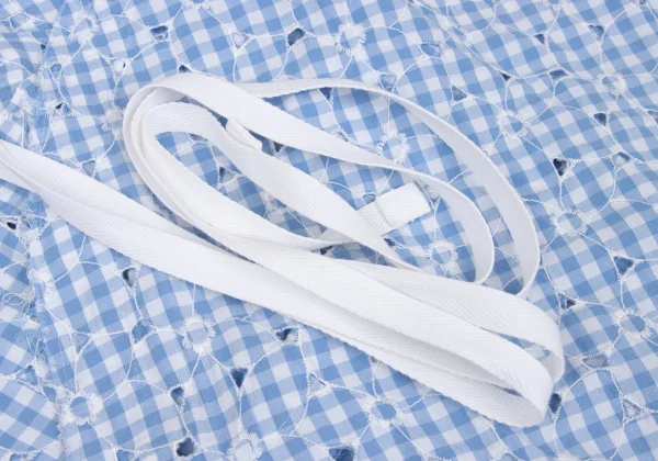 JUNYA WATANABE COMME des GARCONS Floral Embroidery Checked Wrap Skirt K-169794_005