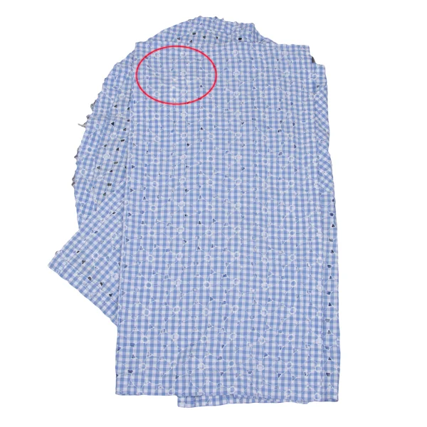 JUNYA WATANABE COMME des GARCONS Floral Embroidery Checked Wrap Skirt K-169794_014